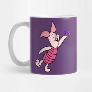 Little Pig with Awareness Ribbon Butterfly (Purple) Mug